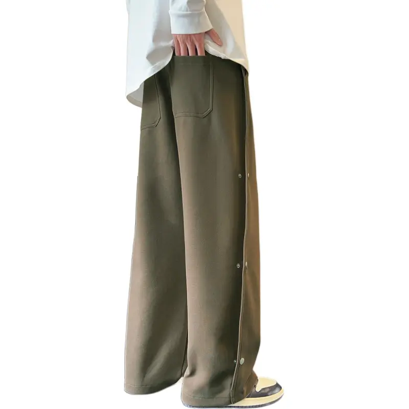 Tonlion Casual Pants Unisex Grass Green-3