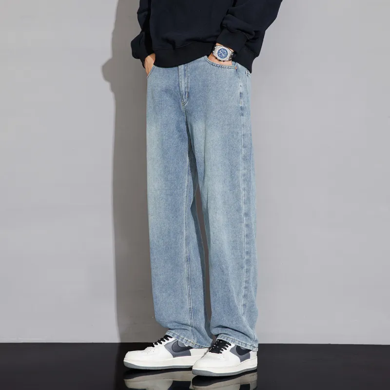 Tonlion Jeans Unisex Vintage Blue-4