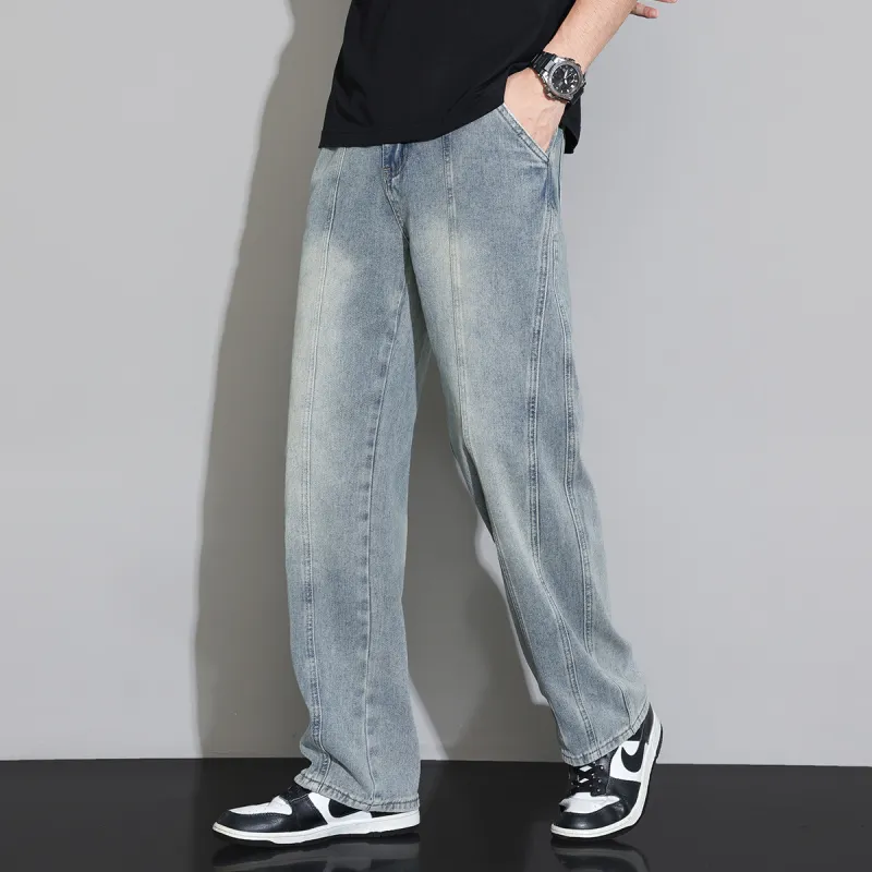 Tonlion Jeans Men Vintage Blue-6