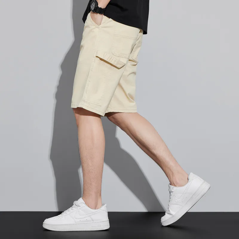 Tonlion Casual Shorts Unisex Khaki-4