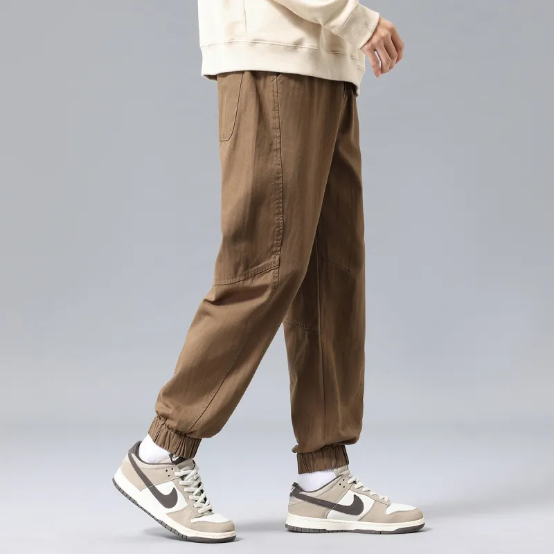Tonlion Casual Pants Unisex Dark Khaki-4
