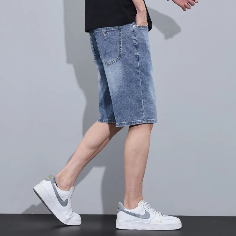 Tonlion Denim Shorts Unisex Dark Blue-6