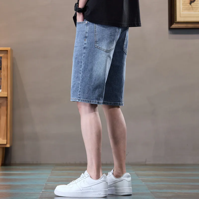 Tonlion Denim Shorts Unisex Dark Blue-4