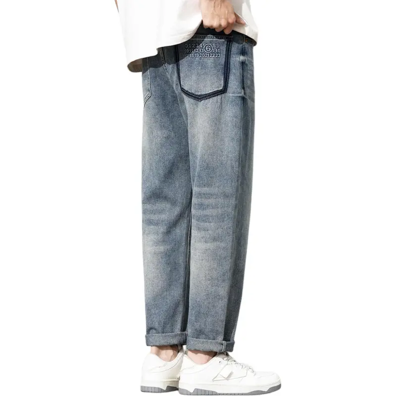 Tonlion Jeans Men Vintage Blue-1