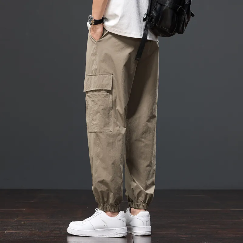 Tonlion Casual Pants Unisex Khaki-5