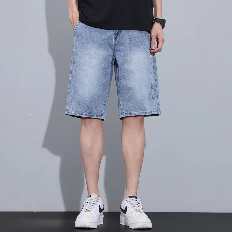 Tonlion Denim Shorts Unisex Light Blue-2