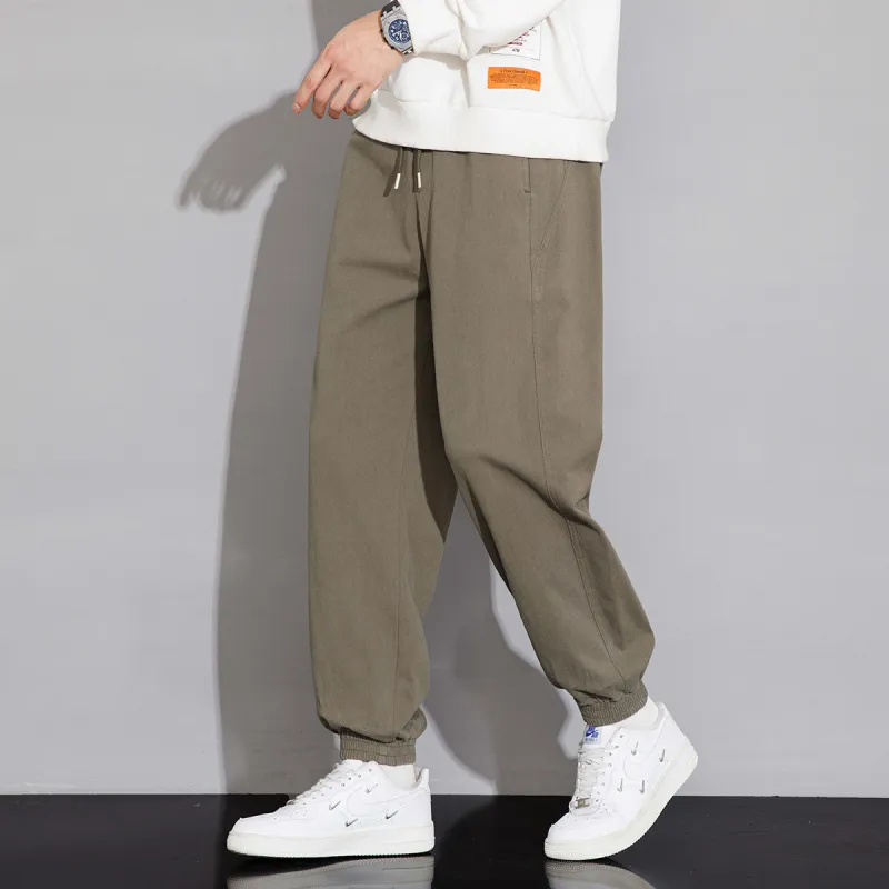 Tonlion Casual Pants Unisex Army Green-3