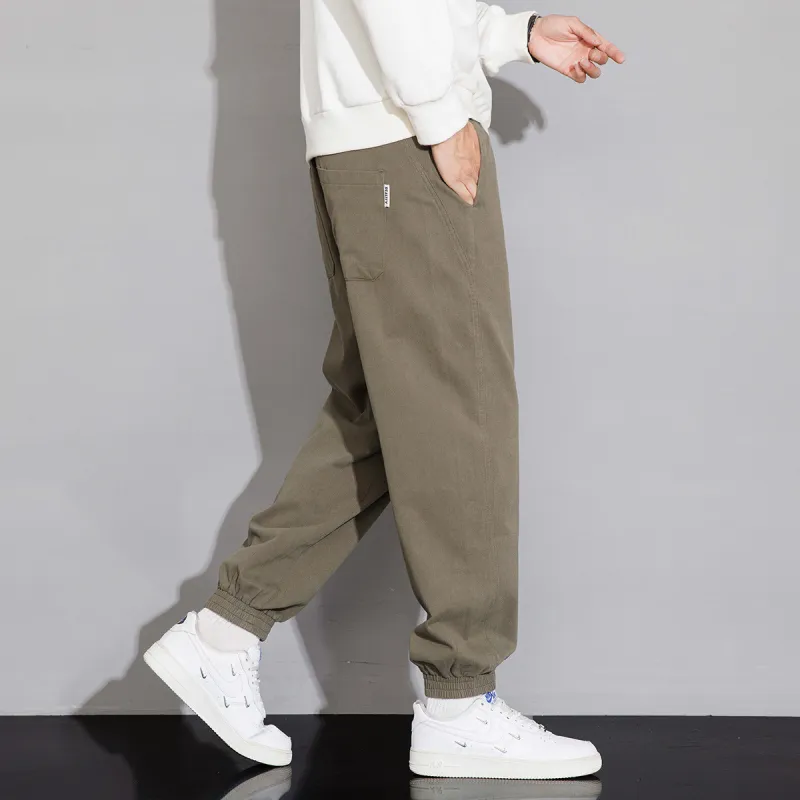 Tonlion Casual Pants Unisex Army Green-6