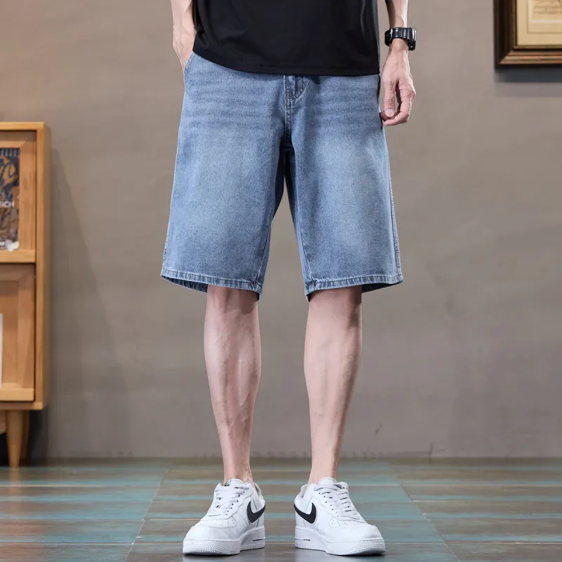 Tonlion Denim Shorts Unisex Light Blue-2
