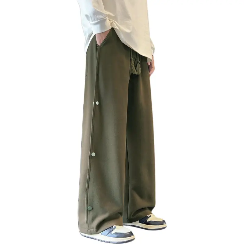 Tonlion Casual Pants Unisex Grass Green-2