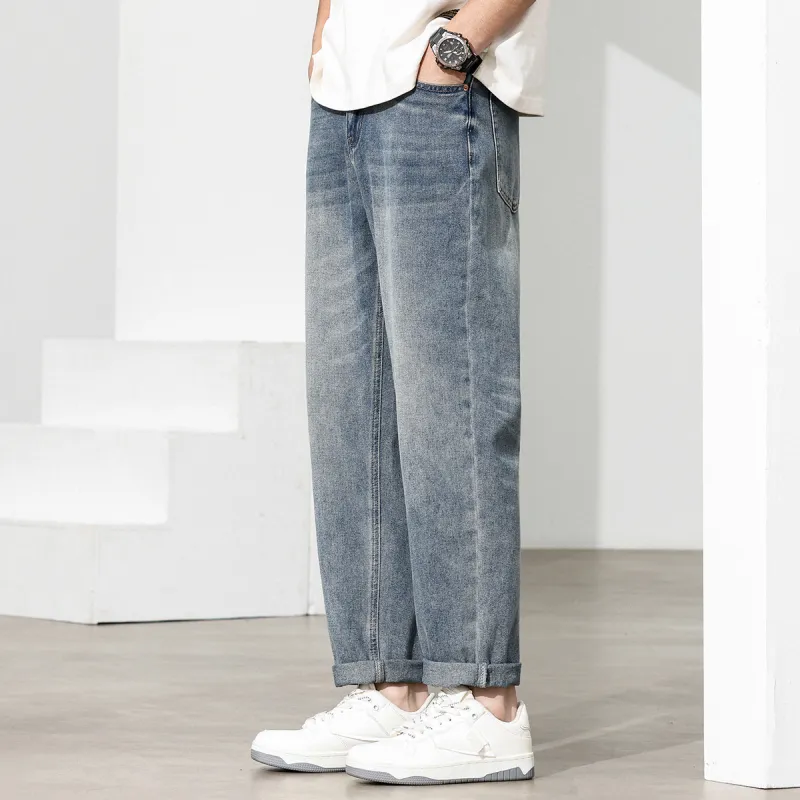 Tonlion Jeans Men Vintage Blue-3