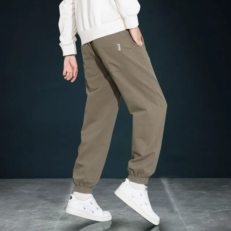 Tonlion Casual Pants Unisex Army Green-5