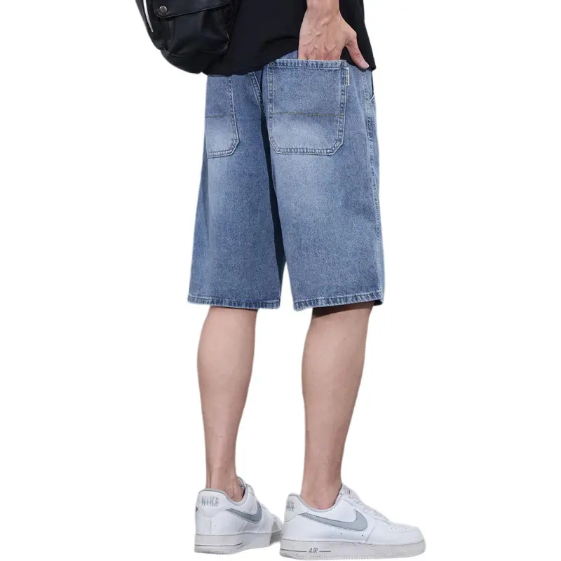 Tonlion Denim Shorts Unisex Light Blue-1