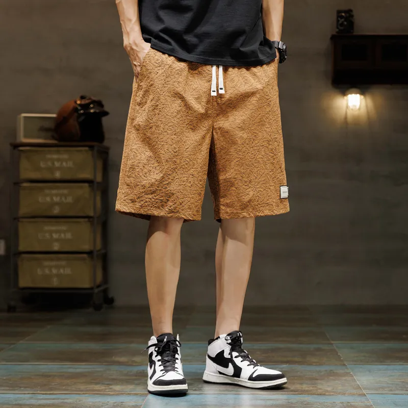 Tonlion Casual Shorts Men's Brick Red-7