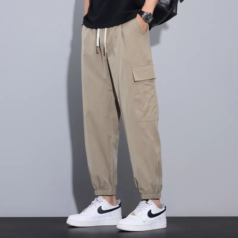 Tonlion Casual Pants Unisex Khaki-5