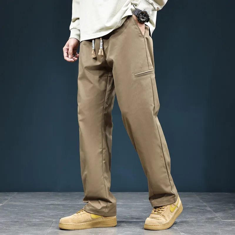 Tonlion Casual Pants Unisex Dark Khaki-6