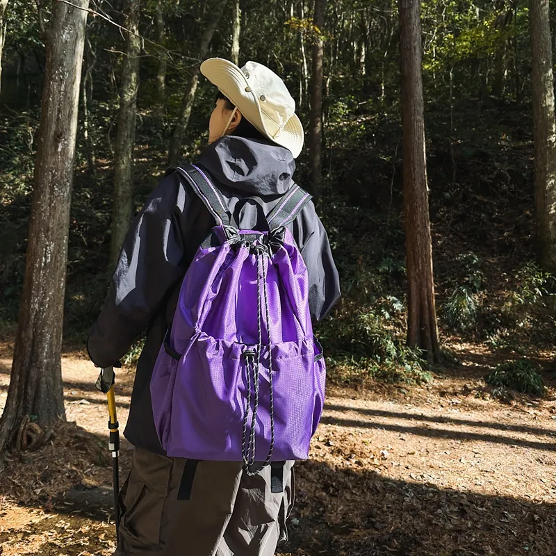 FINDINGS Nylon Backpack Regular Unisex Black/Blue/Green/Purple-25