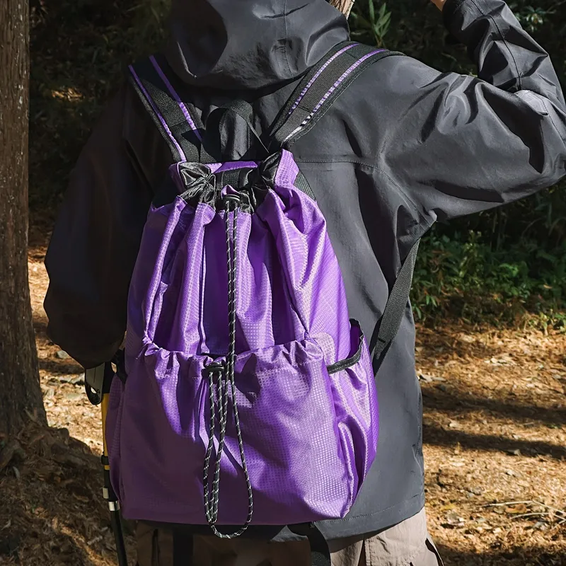 FINDINGS Nylon Backpack Regular Unisex Black/Blue/Green/Purple-24