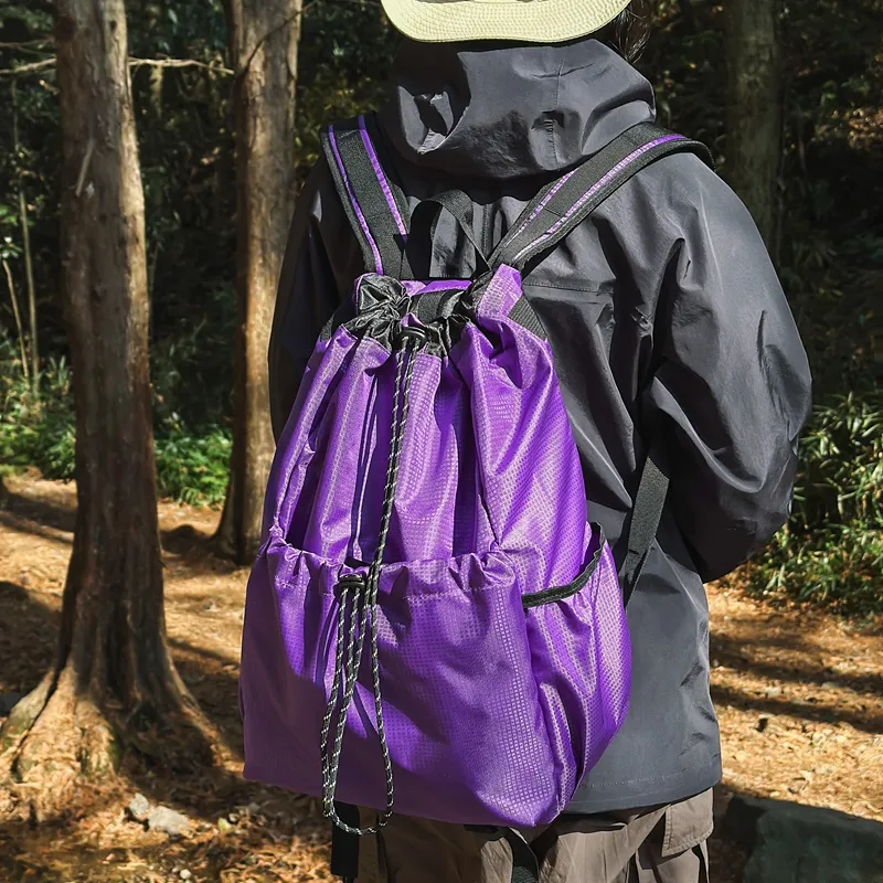 FINDINGS Nylon Backpack Regular Unisex Black/Blue/Green/Purple-22