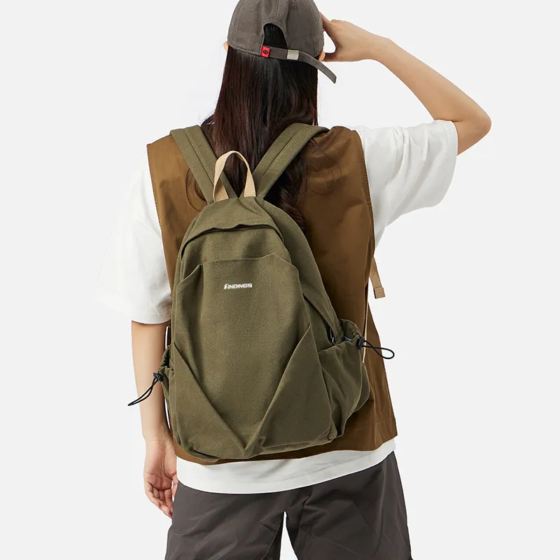 FINDINGS Canvas Backpack Unisex Black/White/Green/Sugar-6