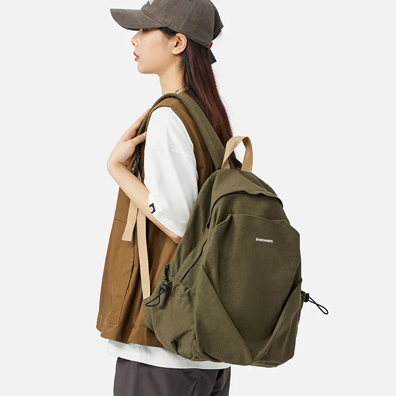 FINDINGS Canvas Backpack Unisex Black/White/Green/Sugar-5