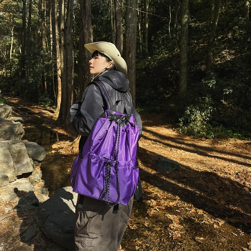 FINDINGS Nylon Backpack Regular Unisex Black/Blue/Green/Purple-19