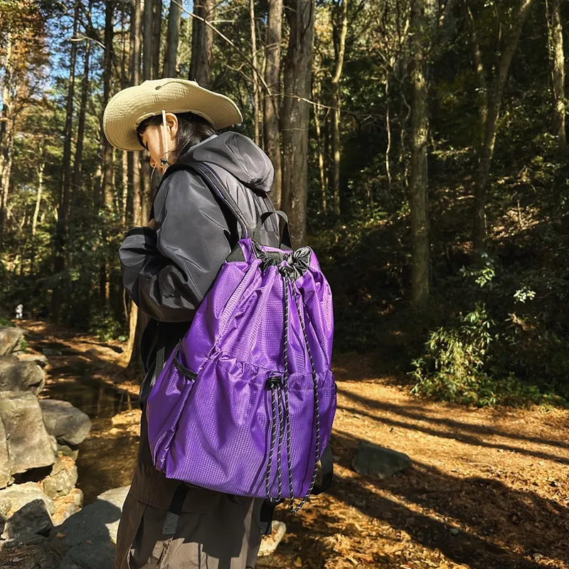 FINDINGS Nylon Backpack Regular Unisex Black/Blue/Green/Purple-21