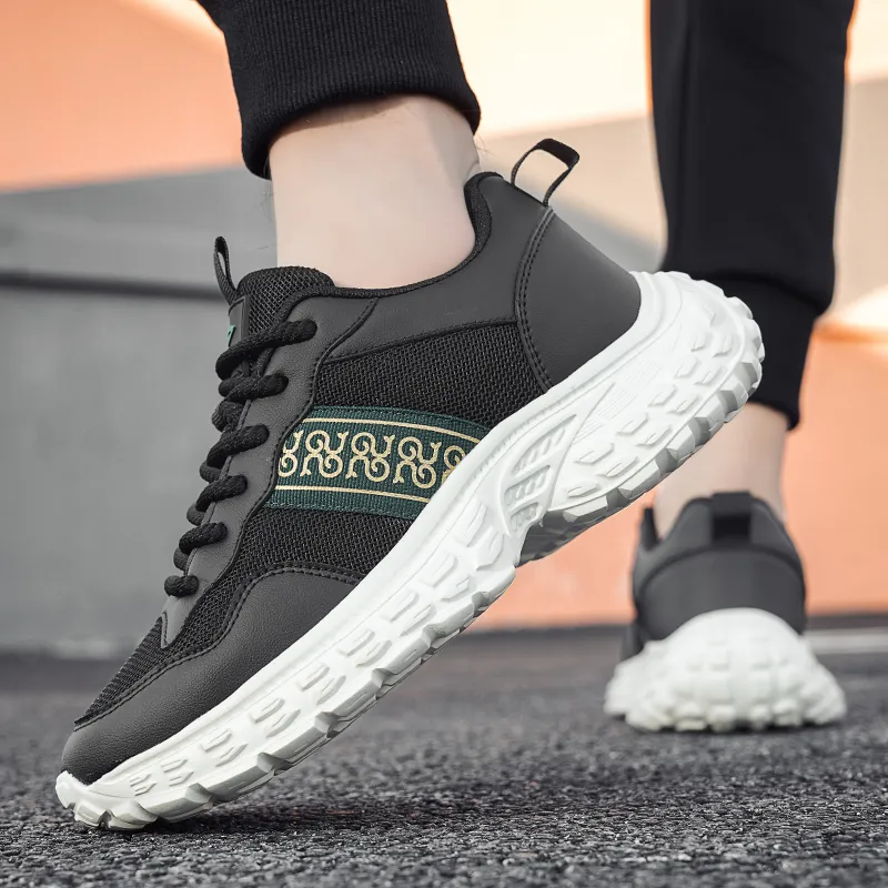 DEERWAY Shock Absorbers Slip Resistant Breathable Low Top Casual Shoes Men's-5