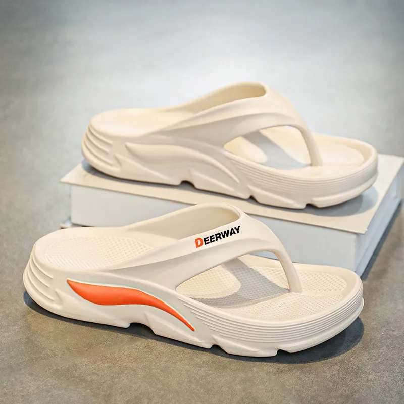 DEERWAY Quiet, Odor Resistant, Slip Resistant Flip Flops Men's-1
