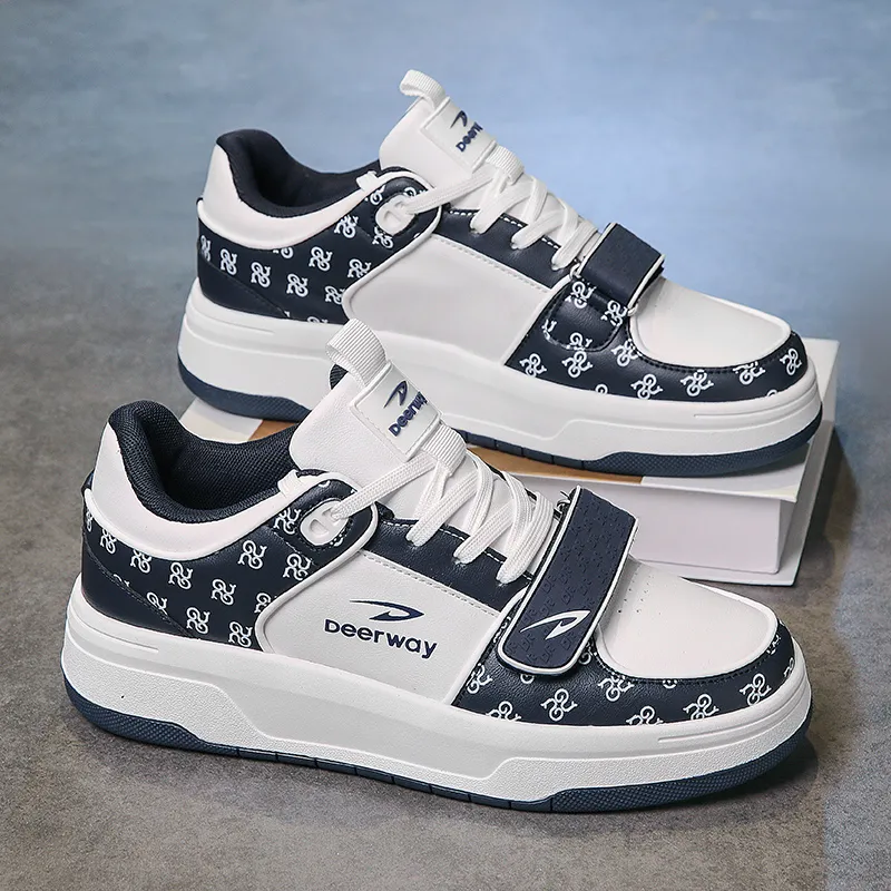 DEERWAY Anti Slip Wear Resistant Low Top Skateboard Shoes Men's-8