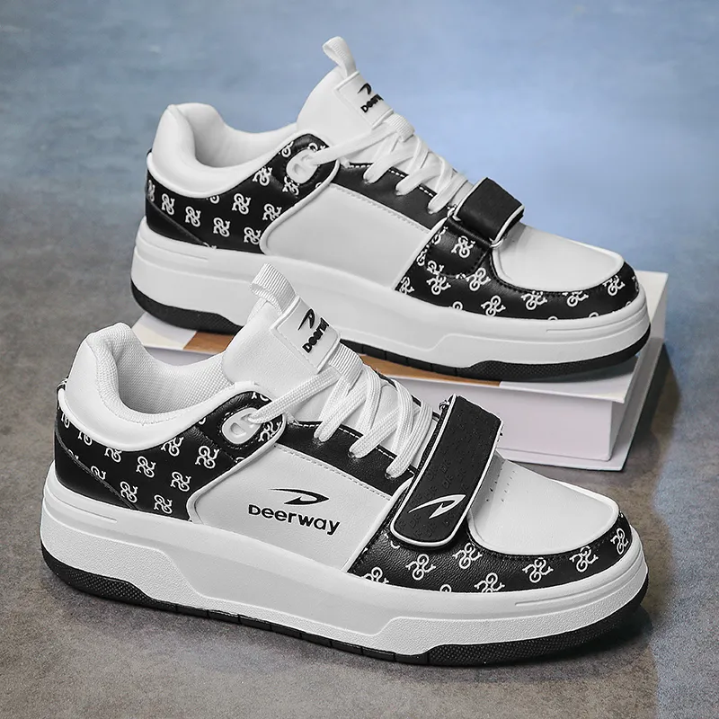 DEERWAY Anti Slip Wear Resistant Low Top Skateboard Shoes Men's-2