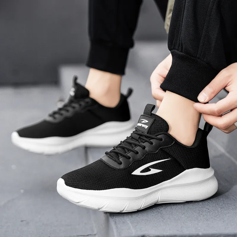 DEERWAY Shock Absorbers Slip Resistant Breathable Low Top Casual Shoes Men's-5
