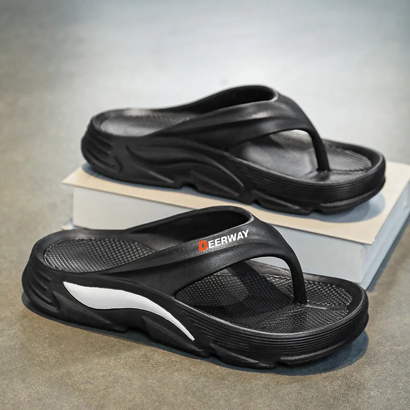 DEERWAY Quiet, Odor Resistant, Slip Resistant Flip Flops Men's-6