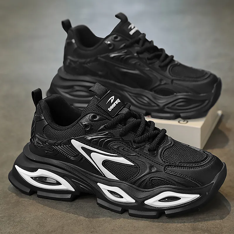 DEERWAY Shock Absorbers With Slip Resistant And Abrasion Resistant Properties Low Top Chunky Sneakers Men's-8