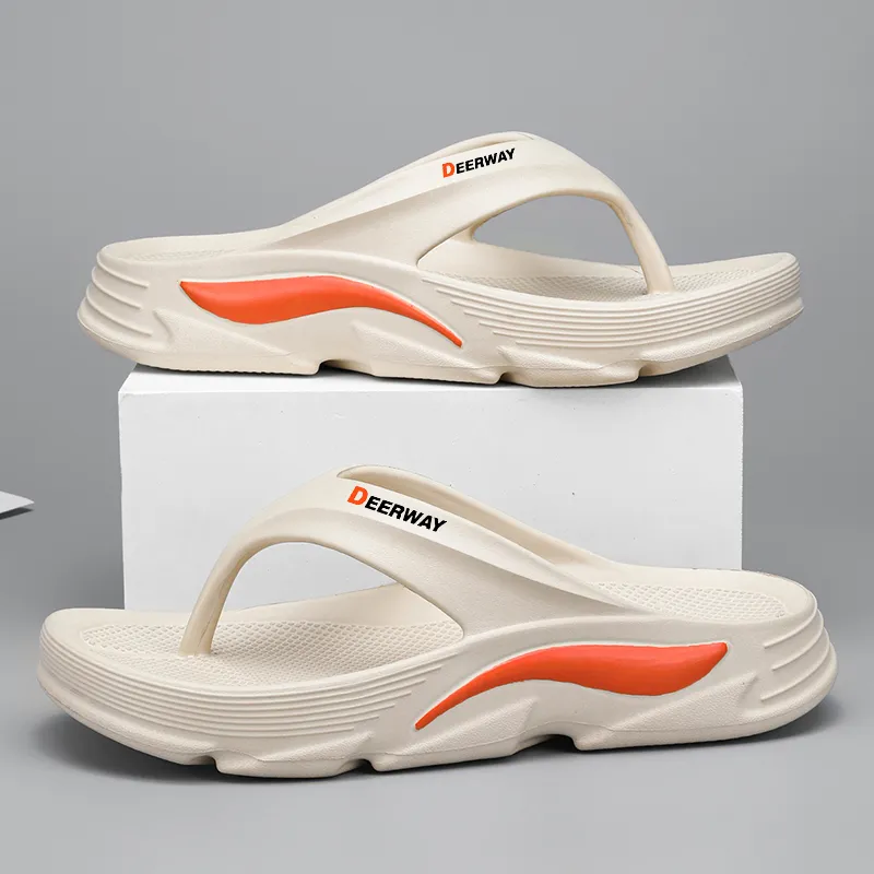DEERWAY Quiet, Odor Resistant, Slip Resistant Flip Flops Men's-2
