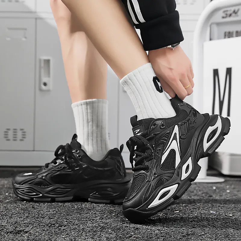 DEERWAY Shock Absorbers With Slip Resistant And Abrasion Resistant Properties Low Top Chunky Sneakers Men's-11