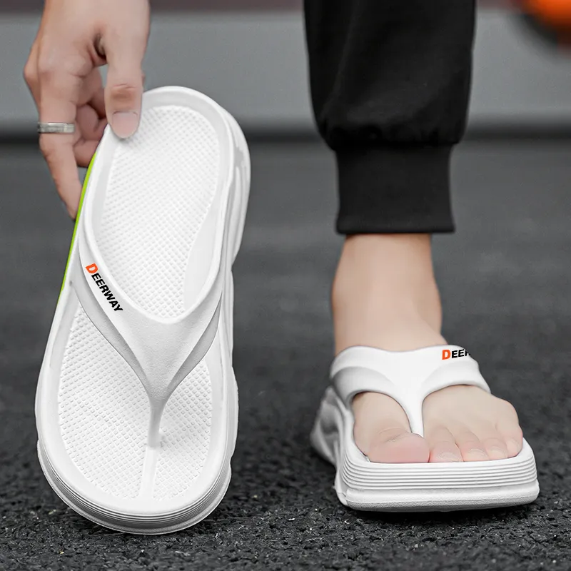 DEERWAY Quiet, Odor Resistant, Slip Resistant Flip Flops Men's-13