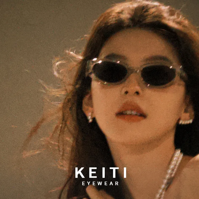 KeiTi Plate Frame Cat Eye Sunglasses Unisex-2