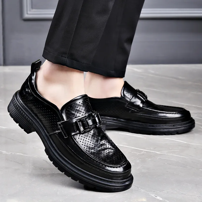 XIAOTOULANG Men's Casual Shoes Men Low Top Black-8