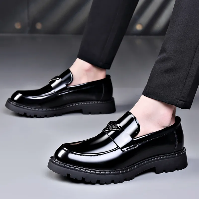 XIAOTOULANG Dress Shoes Men's Black-9