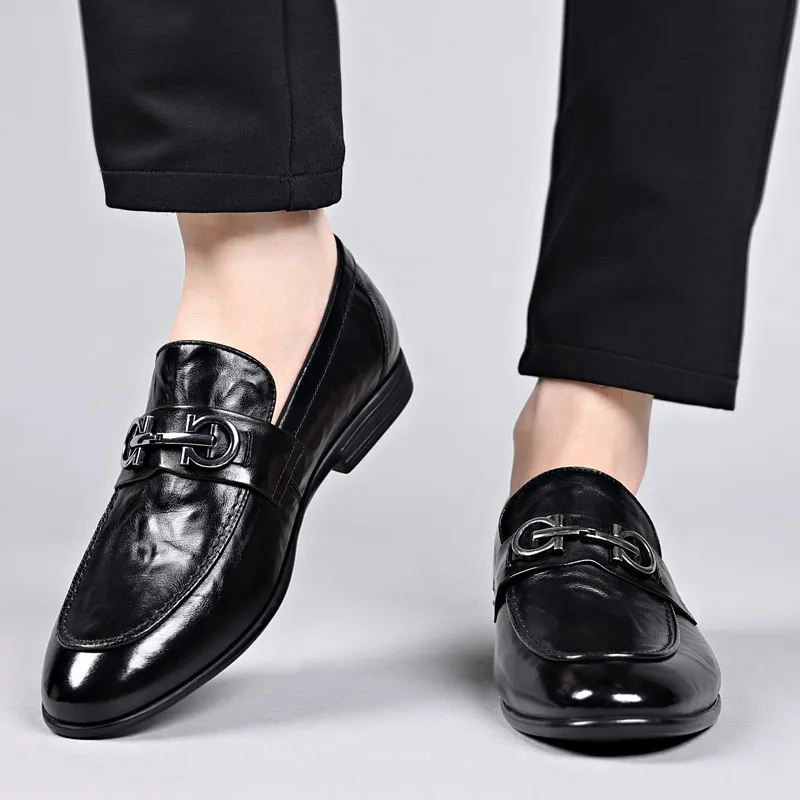 XIAOTOULANG Dress Shoes Men's Black-8