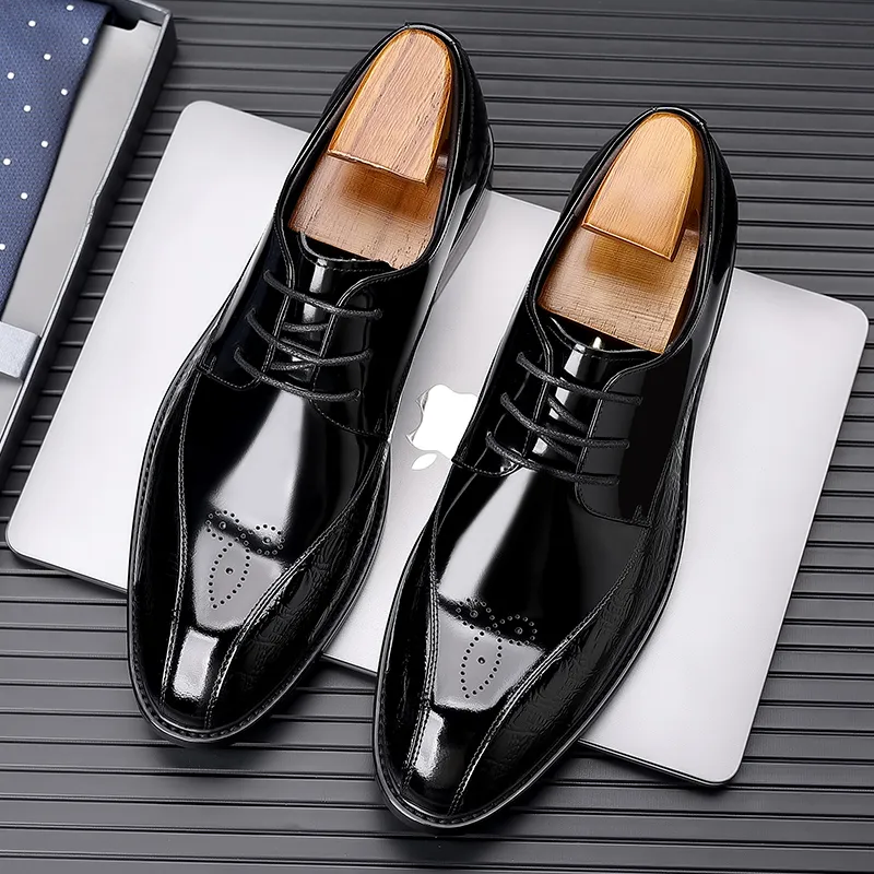 XIAOTOULANG Dress Shoes Men's Black-3