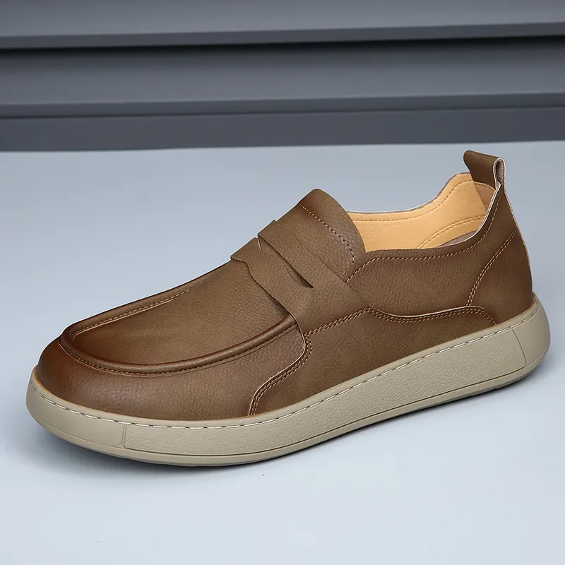 XIAOTOULANG Men's Casual Shoes Men Low Top Grey/khaki/yellow-8