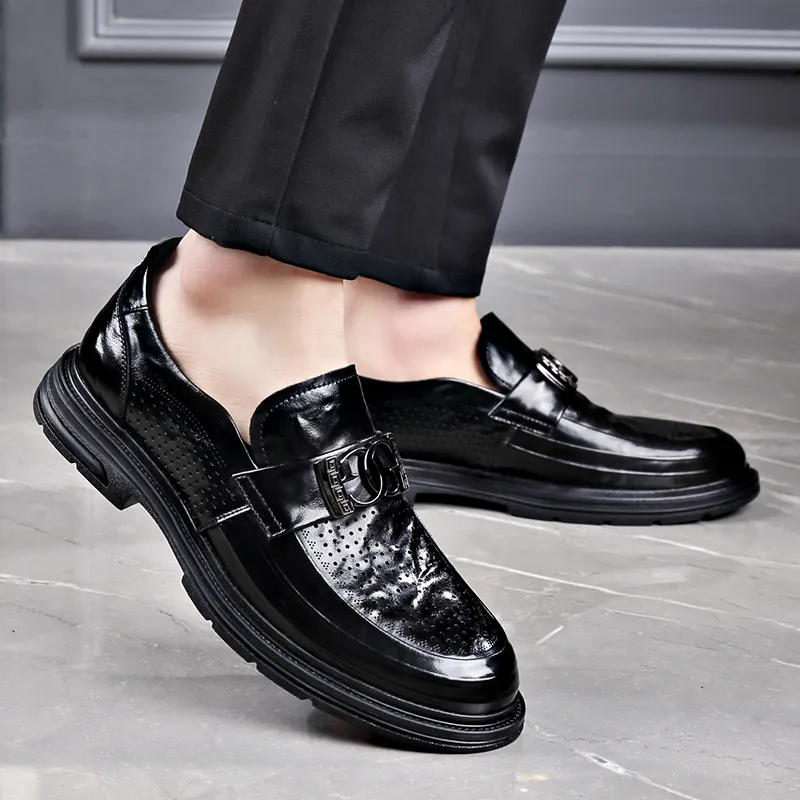 XIAOTOULANG Men's Casual Shoes Men Low Top Black-7