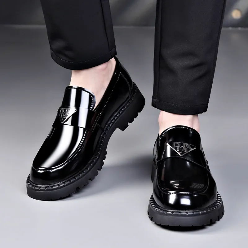 XIAOTOULANG Dress Shoes Men's Black-7