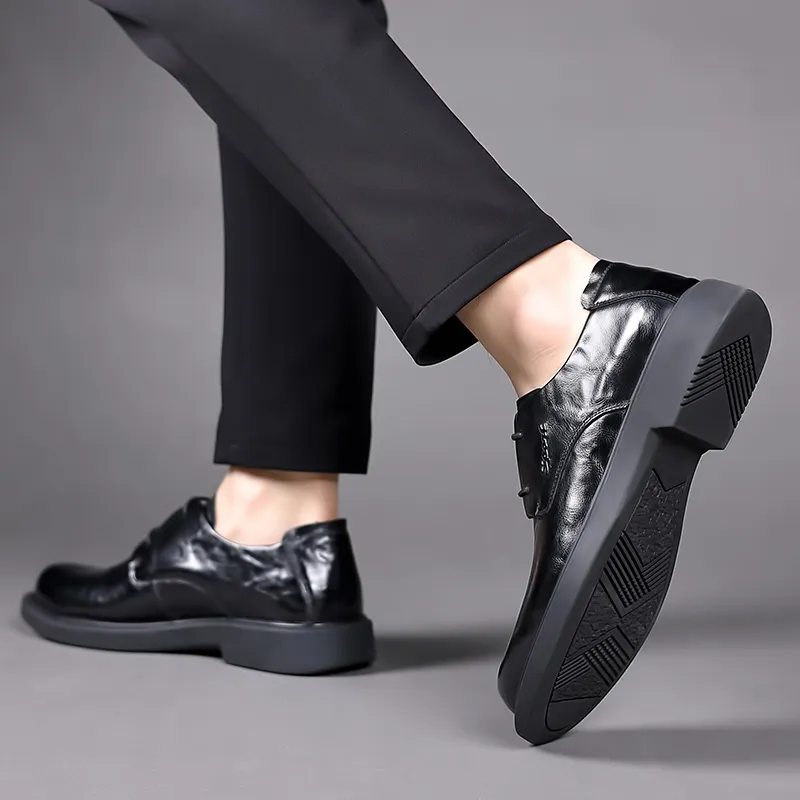 Joe Bang Wolf X XIAOTOULANG Dress Shoes Men Low Top Black/Brown-5