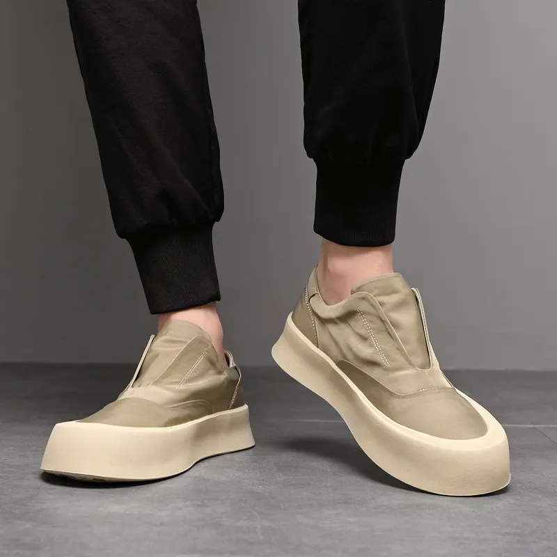 XIAOTOULANG Slip Resistant Breathable Low Top Canvas Shoes Men's-17