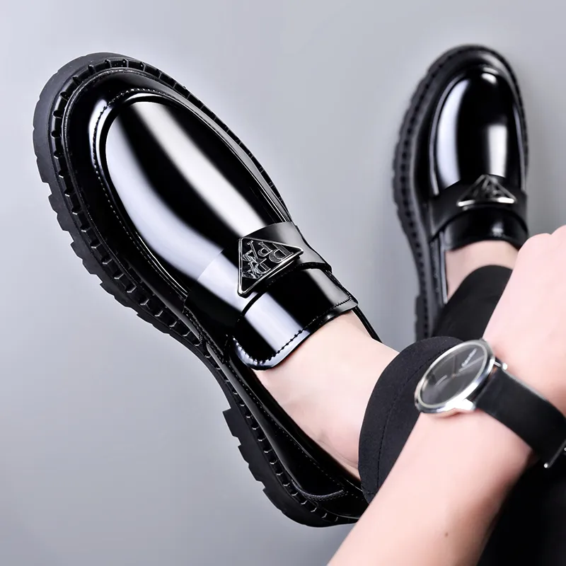 XIAOTOULANG Dress Shoes Men's Black-5