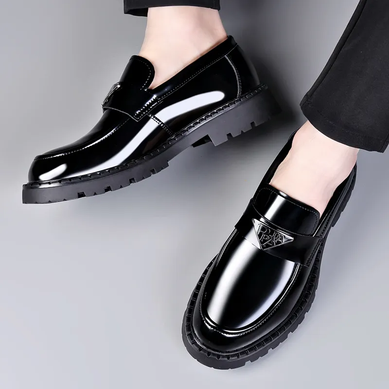 XIAOTOULANG Dress Shoes Men's Black-6