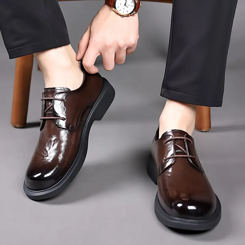 Joe Bang Wolf X XIAOTOULANG Dress Shoes Men Low Top Black/Brown-14